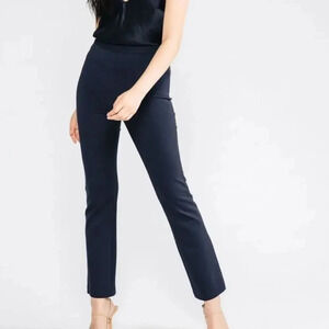 NWOT Chloe Kristyn Navy Brennan Straight Leg Ponte Pant Size Large